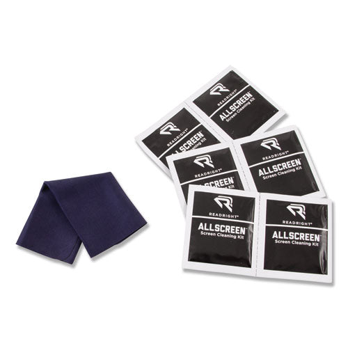 Read Right® wholesale. Allscreen Screen Cleaning Kit, 50 Wipes, 1 Microfiber Cloth. HSD Wholesale: Janitorial Supplies, Breakroom Supplies, Office Supplies.