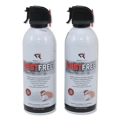 Read Right® wholesale. Dustfree Multipurpose Duster, 2 10oz Cans-pack. HSD Wholesale: Janitorial Supplies, Breakroom Supplies, Office Supplies.