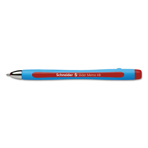 Schneider® wholesale. Slider Memo Xb Stick Ballpoint Pen, 1.4 Mm, Red Ink, Blue-red Barrel, 10-box. HSD Wholesale: Janitorial Supplies, Breakroom Supplies, Office Supplies.