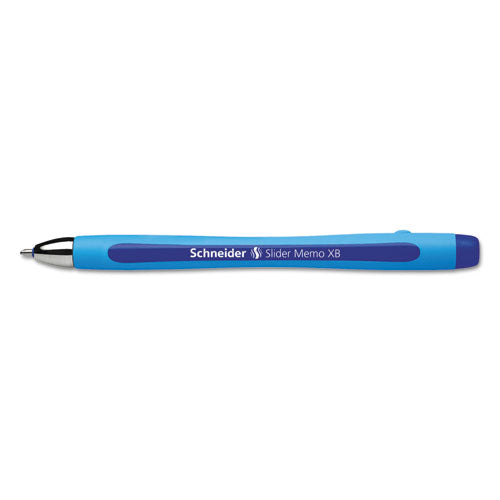 Schneider® wholesale. Slider Memo Xb Stick Ballpoint Pen, 1.4 Mm, Blue Ink, Blue Barrel, 10-box. HSD Wholesale: Janitorial Supplies, Breakroom Supplies, Office Supplies.