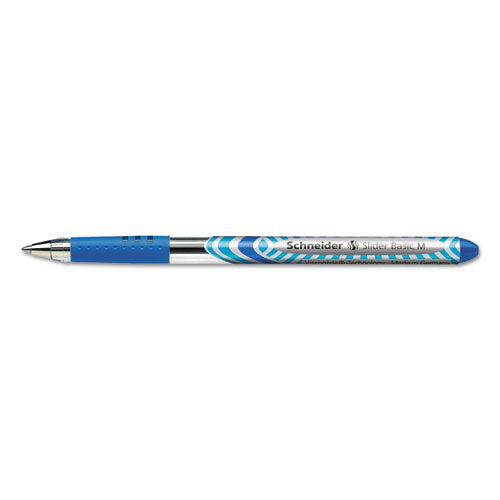 Schneider® wholesale. Slider Stick Ballpoint Pen, 0.8 Mm, Blue Ink, Blue-silver Barrel, 10-box. HSD Wholesale: Janitorial Supplies, Breakroom Supplies, Office Supplies.