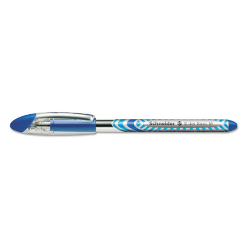 Schneider® wholesale. Slider Stick Ballpoint Pen, 0.8 Mm, Blue Ink, Blue-silver Barrel, 10-box. HSD Wholesale: Janitorial Supplies, Breakroom Supplies, Office Supplies.