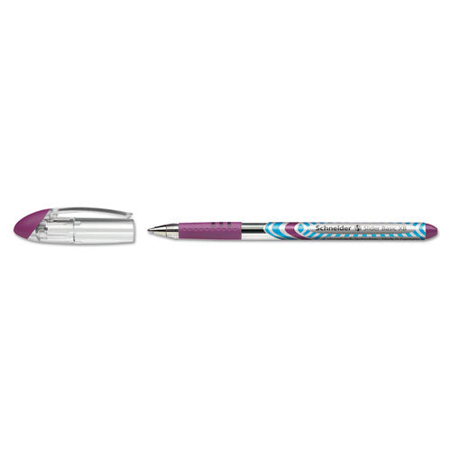 Schneider® wholesale. Slider Stick Ballpoint Pen, 1.4 Mm, Purple Ink, Purple-silver Barrel. HSD Wholesale: Janitorial Supplies, Breakroom Supplies, Office Supplies.