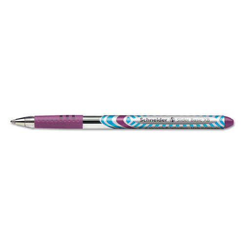 Schneider® wholesale. Slider Stick Ballpoint Pen, 1.4 Mm, Purple Ink, Purple-silver Barrel. HSD Wholesale: Janitorial Supplies, Breakroom Supplies, Office Supplies.