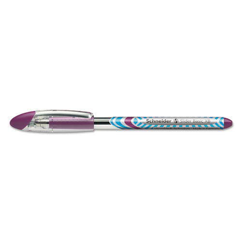 Schneider® wholesale. Slider Stick Ballpoint Pen, 1.4 Mm, Purple Ink, Purple-silver Barrel. HSD Wholesale: Janitorial Supplies, Breakroom Supplies, Office Supplies.