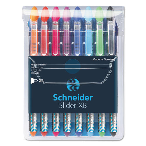 Schneider® wholesale. Slider Stick Ballpoint Pen, 1.4 Mm, Assorted Ink-barrel, 8-pack. HSD Wholesale: Janitorial Supplies, Breakroom Supplies, Office Supplies.