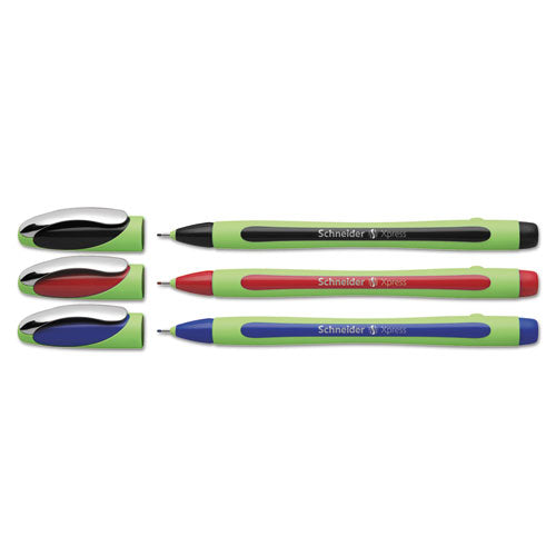 Schneider® wholesale. Xpress Fineliner Stick Pen, 0.8 Mm, Assorted Ink, Green Barrel, 3-pack. HSD Wholesale: Janitorial Supplies, Breakroom Supplies, Office Supplies.