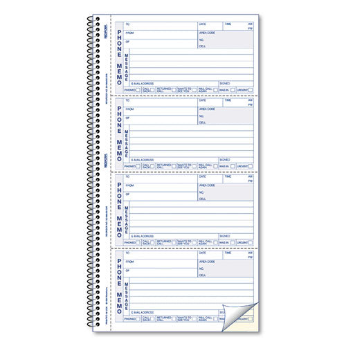 Rediform® wholesale. Telephone Message Book, 5 X 2 3-4, Two-part Carbonless, 400 Sets. HSD Wholesale: Janitorial Supplies, Breakroom Supplies, Office Supplies.