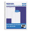 Rediform® wholesale. Wirebound Call Register, 8 1-2 X 11, 3, 700 Forms-book. HSD Wholesale: Janitorial Supplies, Breakroom Supplies, Office Supplies.