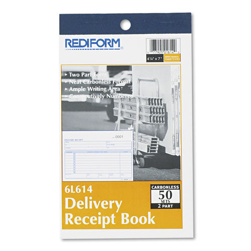 Rediform® wholesale. Delivery Receipt Book, 6 3-8 X 4 1-4, Two-part Carbonless, 50 Sets-book. HSD Wholesale: Janitorial Supplies, Breakroom Supplies, Office Supplies.