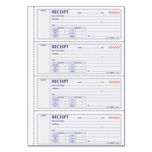 Rediform® wholesale. Money Receipt Book, 7 X 2 3-4, Carbonless Duplicate, 200 Sets-book. HSD Wholesale: Janitorial Supplies, Breakroom Supplies, Office Supplies.