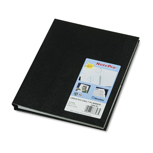 Blueline® wholesale. Notepro Undated Daily Planner, 9-1-4 X 7-1-4, Black. HSD Wholesale: Janitorial Supplies, Breakroom Supplies, Office Supplies.