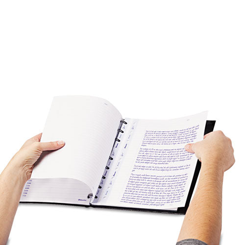 Blueline® wholesale. Miraclebind Notebook, 1 Subject, Medium-college Rule, Black Cover, 11 X 9.06, 75 Sheets. HSD Wholesale: Janitorial Supplies, Breakroom Supplies, Office Supplies.