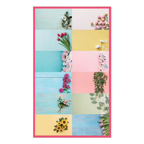 Blueline® wholesale. One Month Per Page Twin Wirebound Wall Calendar, Floral, 12 X 17, 2021. HSD Wholesale: Janitorial Supplies, Breakroom Supplies, Office Supplies.
