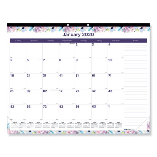 Blueline® wholesale. Passion Monthly Deskpad Calendar, Chipboard Back, Floral Design, 22 X 17, 2021. HSD Wholesale: Janitorial Supplies, Breakroom Supplies, Office Supplies.