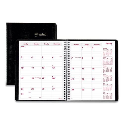 Brownline® wholesale. Essential Collection 14-month Ruled Planner, 8.88 X 7.13, Black, 2021. HSD Wholesale: Janitorial Supplies, Breakroom Supplies, Office Supplies.