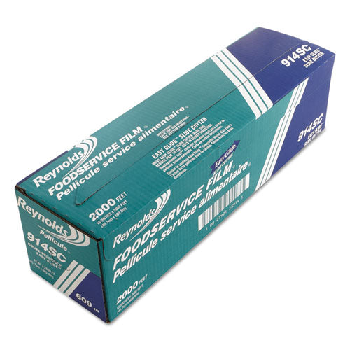Reynolds Wrap® wholesale. Pvc Food Wrap Film Roll In Easy Glide Cutter Box, 18" X 2000 Ft, Clear. HSD Wholesale: Janitorial Supplies, Breakroom Supplies, Office Supplies.