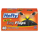 Hefty® wholesale. Easy Flaps Trash Bags, 30 Gal, 0.85 Mil, 30" X 33", Black, 240-carton. HSD Wholesale: Janitorial Supplies, Breakroom Supplies, Office Supplies.