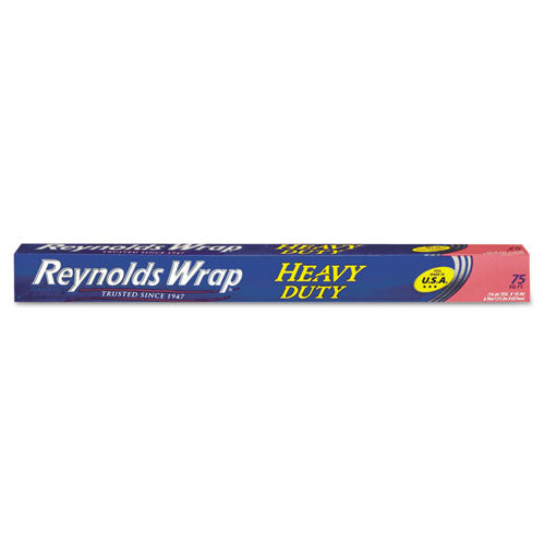 Reynolds Wrap® wholesale. Heavy Duty Aluminum Foil Roll, 18" X 75 Ft, Silver, 20-carton. HSD Wholesale: Janitorial Supplies, Breakroom Supplies, Office Supplies.