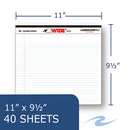 Roaring Spring® wholesale. Wide Landscape Format Writing Pad, Medium-college Rule, 11 X 9.5, White, 40 Sheets. HSD Wholesale: Janitorial Supplies, Breakroom Supplies, Office Supplies.