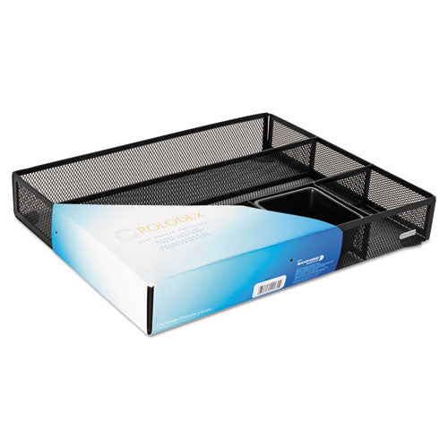 Rolodex™ wholesale. Deep Desk Drawer Organizer, Metal Mesh, Black. HSD Wholesale: Janitorial Supplies, Breakroom Supplies, Office Supplies.