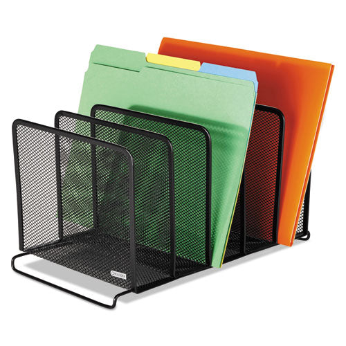 Rolodex™ wholesale. Mesh Stacking Sorter, 5 Sections, Letter To Legal Size Files, 8.25" X 14.38" X 7.88", Black. HSD Wholesale: Janitorial Supplies, Breakroom Supplies, Office Supplies.