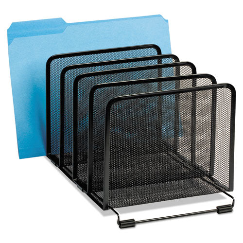 Rolodex™ wholesale. Mesh Stacking Sorter, 5 Sections, Letter To Legal Size Files, 8.25" X 14.38" X 7.88", Black. HSD Wholesale: Janitorial Supplies, Breakroom Supplies, Office Supplies.