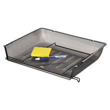 Load image into Gallery viewer, Rolodex™ wholesale. Mesh Stacking Side Load Tray, 1 Section, Letter Size Files, 14.25&quot; X 10.13&quot; X 2.75&quot;, Black. HSD Wholesale: Janitorial Supplies, Breakroom Supplies, Office Supplies.