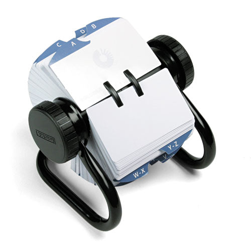 Rolodex™ wholesale. Open Rotary Card File Holds 500 2-1-4 X 4 Cards, Black. HSD Wholesale: Janitorial Supplies, Breakroom Supplies, Office Supplies.