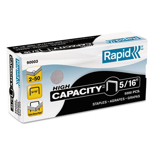 Rapid® wholesale. High Capacity Staples, 0.31" Leg, 0.5" Crown, Steel, 5,000-box. HSD Wholesale: Janitorial Supplies, Breakroom Supplies, Office Supplies.