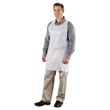 Load image into Gallery viewer, AmerCareRoyal® wholesale. Poly Apron, White, 24 In. W X 42 In. L, One Size Fits All, 1000-carton. HSD Wholesale: Janitorial Supplies, Breakroom Supplies, Office Supplies.