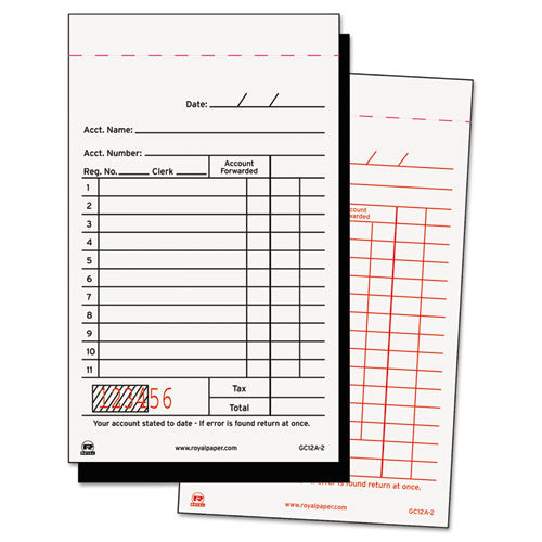 AmerCareRoyal® wholesale. Sales Receipt Book, Carbon Duplicate, 3 2-5 X 5 3-5, 50-book, 100 Books-carton. HSD Wholesale: Janitorial Supplies, Breakroom Supplies, Office Supplies.