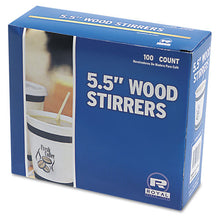 Load image into Gallery viewer, AmerCareRoyal® wholesale. Wood Coffee Stirrers, 5 1-2&quot; Long, Woodgrain, 10000 Stirrers-carton. HSD Wholesale: Janitorial Supplies, Breakroom Supplies, Office Supplies.