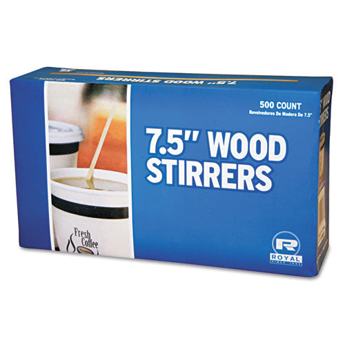 AmerCareRoyal® wholesale. Wood Coffee Stirrers, 7 1-2" Long, Woodgrain, 500 Stirrers-box, 10 Boxes-carton. HSD Wholesale: Janitorial Supplies, Breakroom Supplies, Office Supplies.