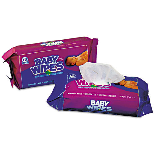 AmerCareRoyal® wholesale. Baby Wipes Refill Pack, White, 80-pack, 12 Packs-carton. HSD Wholesale: Janitorial Supplies, Breakroom Supplies, Office Supplies.