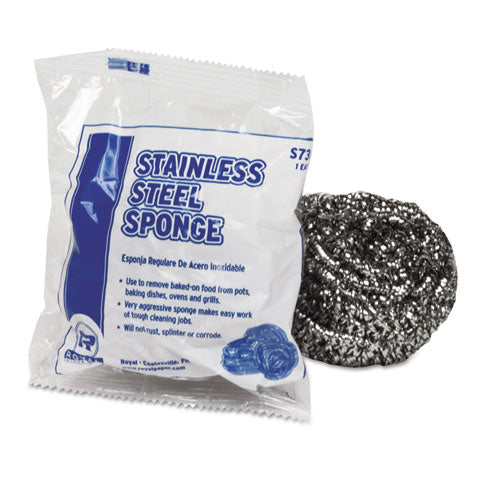 AmerCareRoyal® wholesale. Regular Stainless Steel Sponge, Polybagged, 1.50 Oz, 12 Pk, 144-ct. HSD Wholesale: Janitorial Supplies, Breakroom Supplies, Office Supplies.