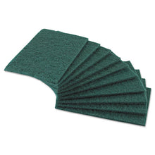 Load image into Gallery viewer, AmerCareRoyal® wholesale. Medium-duty Scouring Pad, 6 X 9, Green, 60-carton. HSD Wholesale: Janitorial Supplies, Breakroom Supplies, Office Supplies.