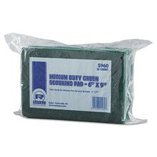 Load image into Gallery viewer, AmerCareRoyal® wholesale. Medium-duty Scouring Pad, 6 X 9, Green, 60-carton. HSD Wholesale: Janitorial Supplies, Breakroom Supplies, Office Supplies.