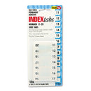 Redi-Tag® wholesale. Legal Index Tabs, 1-12-cut Tabs, 11-20, White, 0.44" Wide, 104-pack. HSD Wholesale: Janitorial Supplies, Breakroom Supplies, Office Supplies.