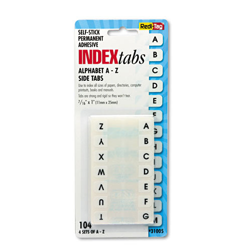 Redi-Tag® wholesale. Legal Index Tabs, 1-12-cut Tabs, A-z, White, 0.44" Wide, 104-pack. HSD Wholesale: Janitorial Supplies, Breakroom Supplies, Office Supplies.