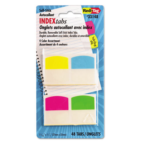 Redi-Tag® wholesale. Write-on Index Tabs, 1-5-cut Tabs, Assorted Colors, 1.06" Wide, 48-pack. HSD Wholesale: Janitorial Supplies, Breakroom Supplies, Office Supplies.