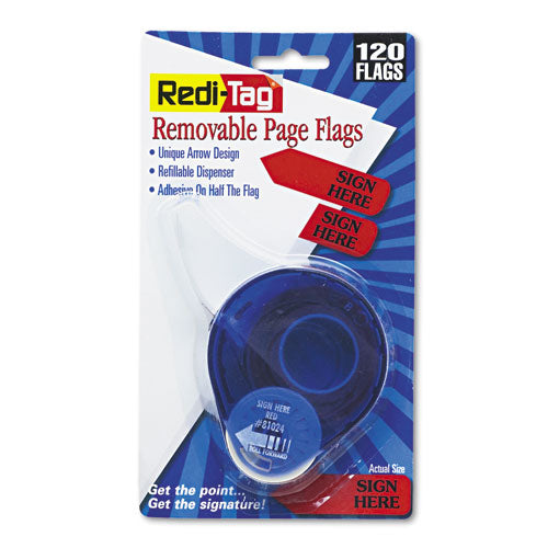 Redi-Tag® wholesale. Arrow Message Page Flags In Dispenser, "sign Here", Red, 120 Flags- Dispenser. HSD Wholesale: Janitorial Supplies, Breakroom Supplies, Office Supplies.
