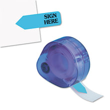 Load image into Gallery viewer, Redi-Tag® wholesale. Arrow Message Page Flags In Dispenser, &quot;sign Here&quot;, Blue, 120 Flags-dispenser. HSD Wholesale: Janitorial Supplies, Breakroom Supplies, Office Supplies.