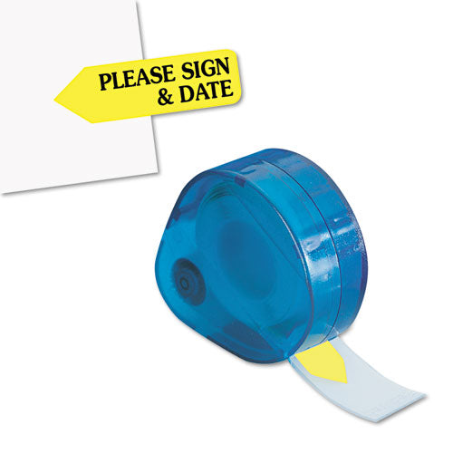 Redi-Tag® wholesale. Arrow Message Page Flags In Dispenser, "please Sign And Date", Yellow, 120 Flags. HSD Wholesale: Janitorial Supplies, Breakroom Supplies, Office Supplies.