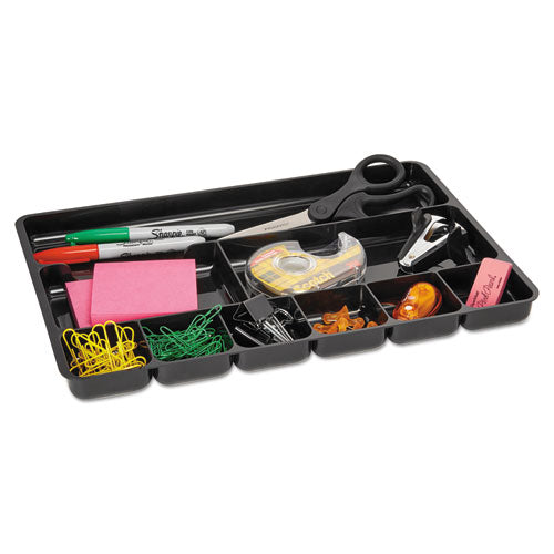 Rubbermaid® wholesale. Rubbermaid® Regeneration Nine-section Drawer Organizer, Plastic, Black. HSD Wholesale: Janitorial Supplies, Breakroom Supplies, Office Supplies.