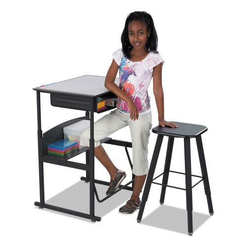 Safco® wholesale. SAFCO Alphabetter Adjustable-height Student Stool, Supports Up To 250 Lbs., Black Seat-black Back, Black Base. HSD Wholesale: Janitorial Supplies, Breakroom Supplies, Office Supplies.