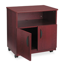 Load image into Gallery viewer, Safco® wholesale. Laminate Machine Stand W-open Compartment, 28w X 19.75d X 30.5h, Mahogany. HSD Wholesale: Janitorial Supplies, Breakroom Supplies, Office Supplies.