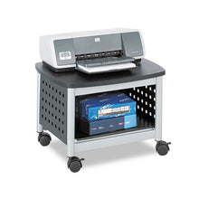 Load image into Gallery viewer, Safco® wholesale. SAFCO Scoot Printer Stand, 20.25w X 16.5d X 14.5h, Black-silver. HSD Wholesale: Janitorial Supplies, Breakroom Supplies, Office Supplies.