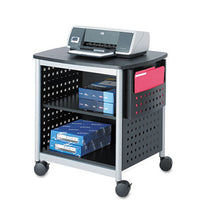 Load image into Gallery viewer, Safco® wholesale. SAFCO Scoot Printer Stand, 26.5w X 20.5d X 26.5h, Black-silver. HSD Wholesale: Janitorial Supplies, Breakroom Supplies, Office Supplies.