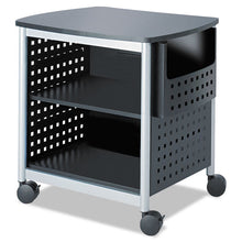 Load image into Gallery viewer, Safco® wholesale. SAFCO Scoot Printer Stand, 26.5w X 20.5d X 26.5h, Black-silver. HSD Wholesale: Janitorial Supplies, Breakroom Supplies, Office Supplies.